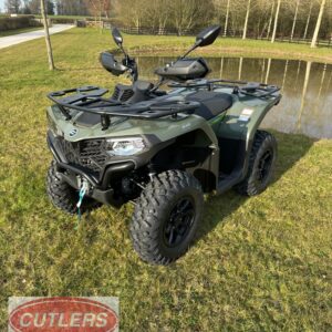 Front angled view of CFMOTO CFORCE 450 quad bike showing aggressive styling