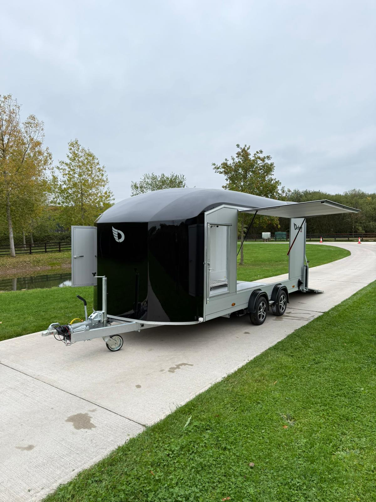 Debon car transporter trailer for towing rear ramp for sale UK