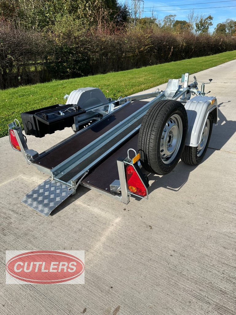 Debon Moto 2 motorcycle trailer with tilt bed for sale