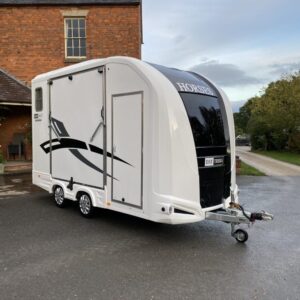 Equi-Trek Day Treka Excel horse trailer for sale UK side loading ramp rear facing travel with tack and changing area