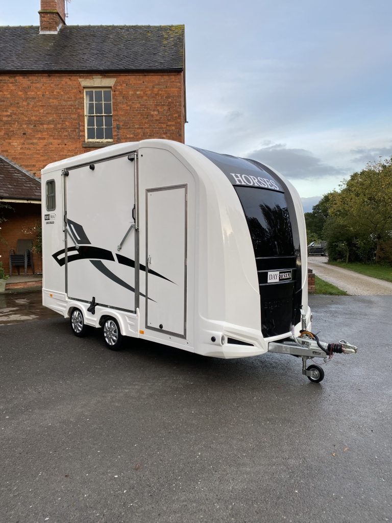Equi-Trek Day Treka Excel horse trailer for sale UK side loading ramp rear facing travel with tack and changing area