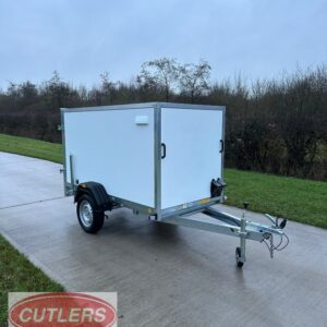 Debon C220 box trailer for sale UK single axle unbraked enclosed trailer drawbar