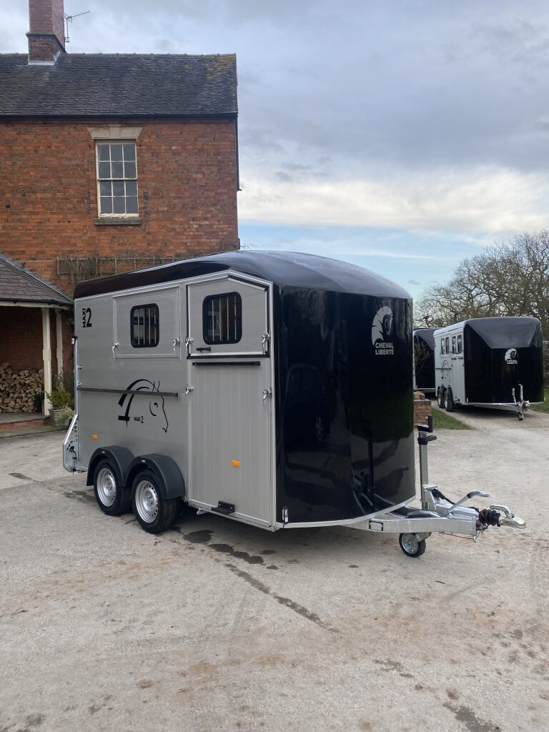 Cheval Liberté Maxi 2 horse trailer for sale UK with tack room, herringbone layout and rear ramp