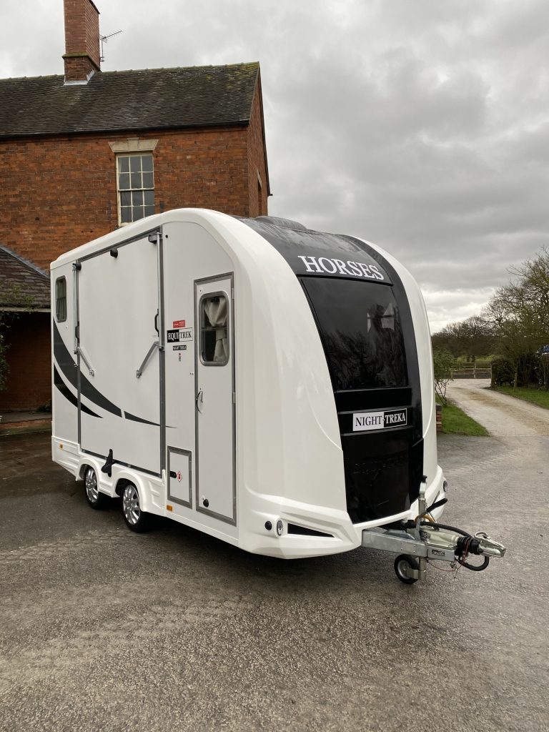 Equi-Trek Night Treka horse trailer for sale UK with side loading ramp living area and twin axle design