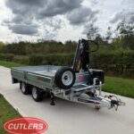 Nugent Hiab Crane Trailer for Sale – 3.5 Tonne Flatbed with 995kg Lift Capacity – £18,500 + VAT